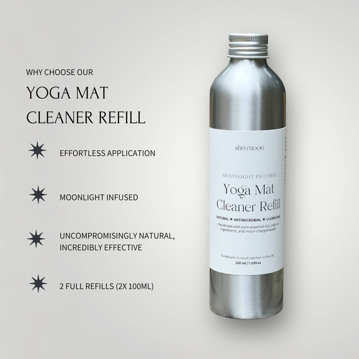 Moonlight Crystal-Infused Yoga Mat Cleaner - 200ml Refill