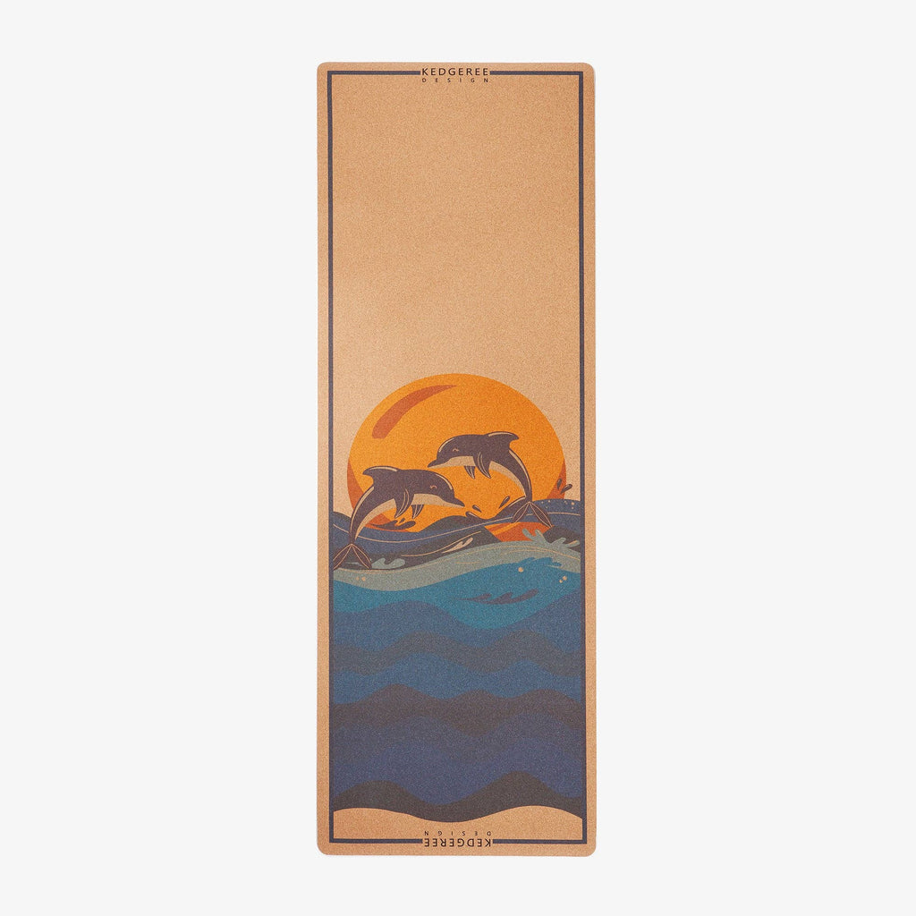 The Playful Dolphin Cork Yoga Mat