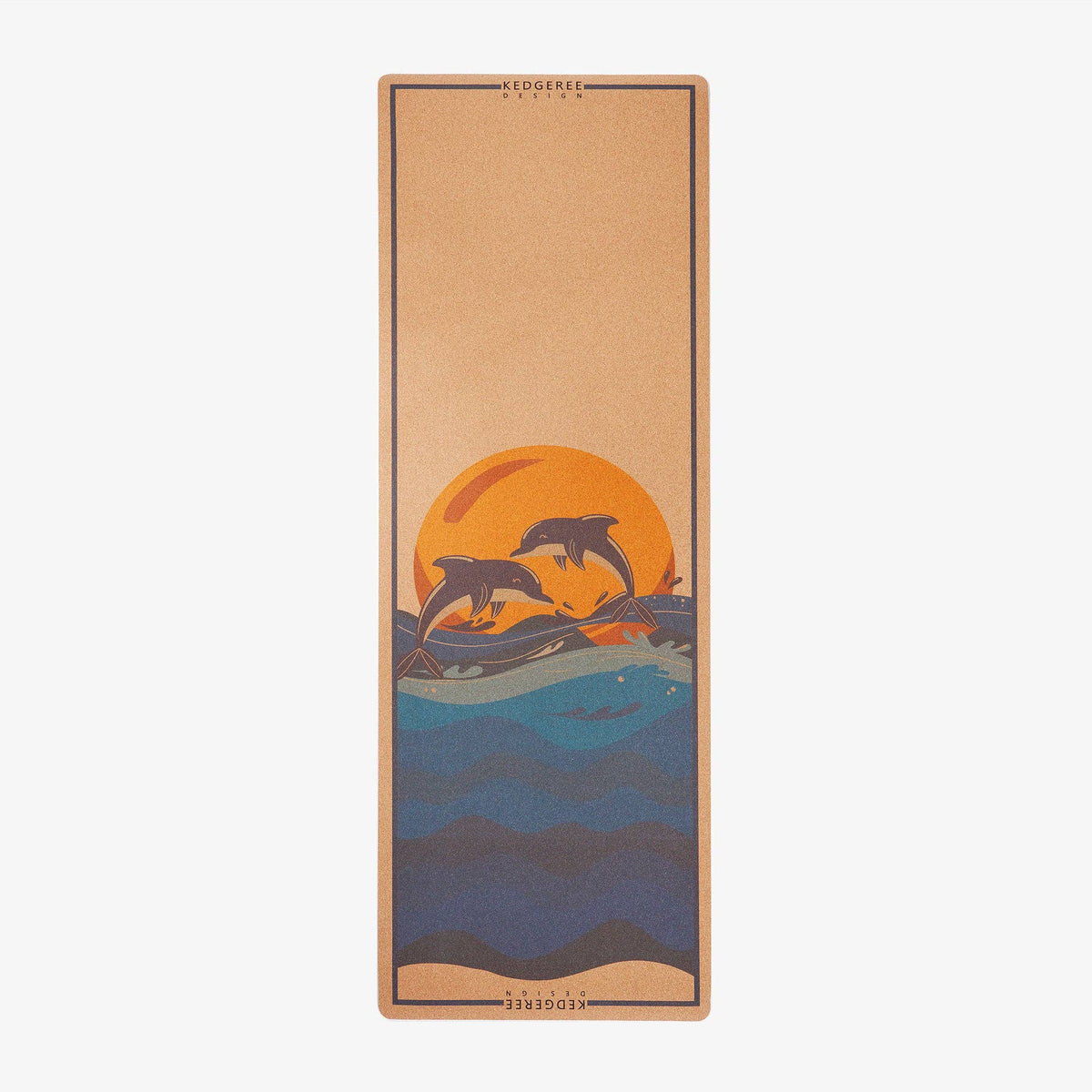 The Playful Dolphin Cork Yoga Mat