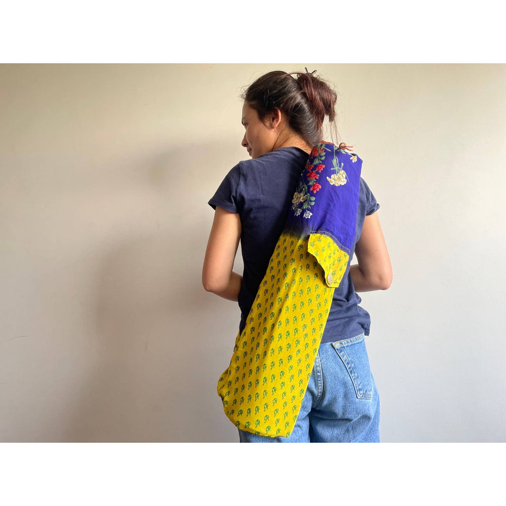 Upcycled Sari Yoga Mat Bag