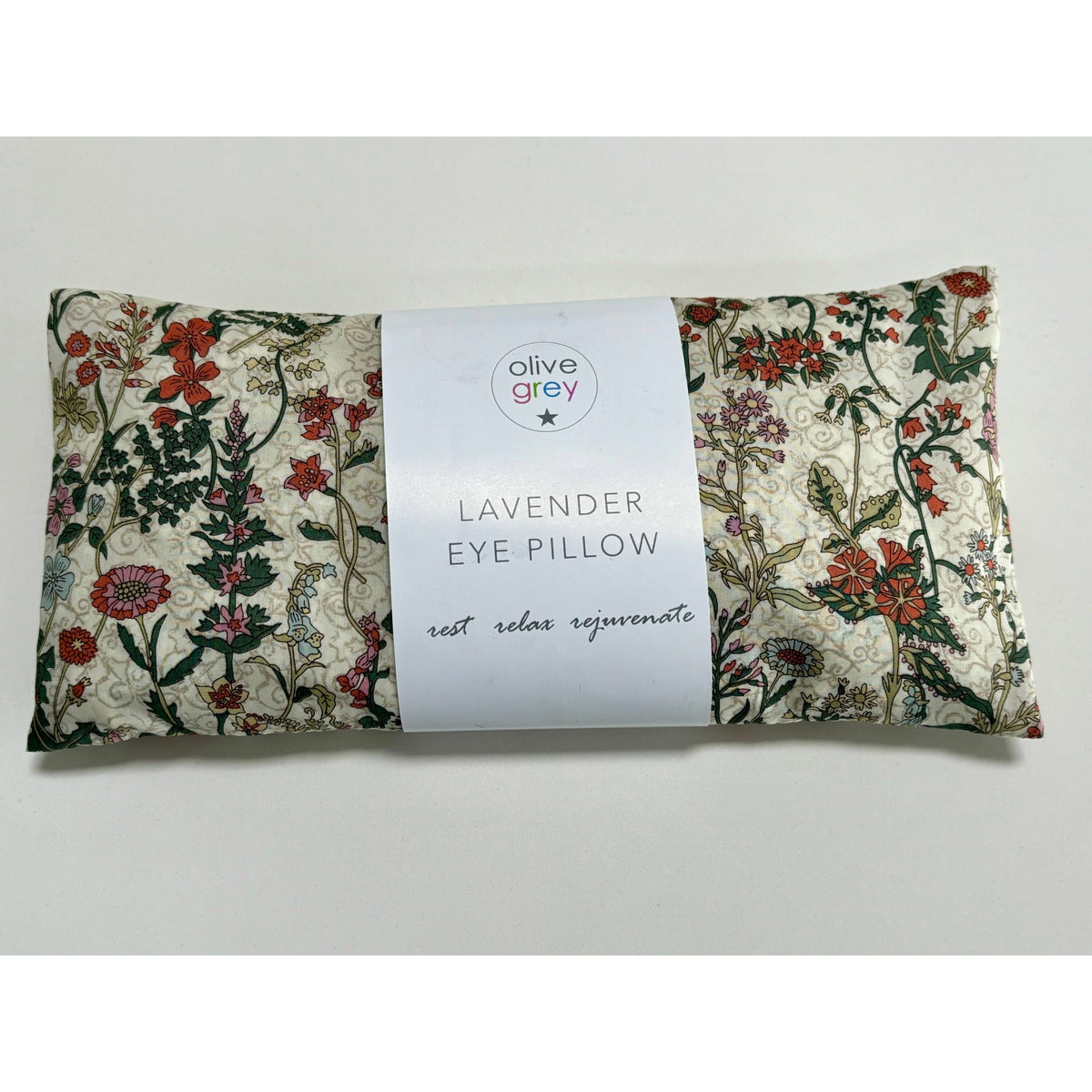 Liberty Print Lavender Eye Pillow - Green Woodland Floral