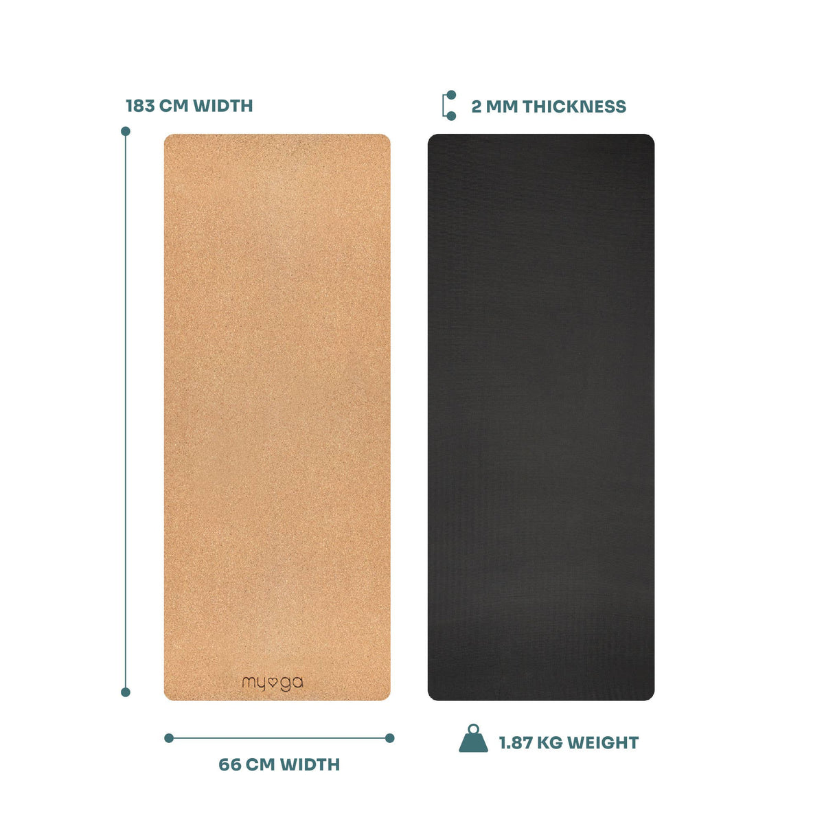 Myga Cork & Rubber Yoga Mat