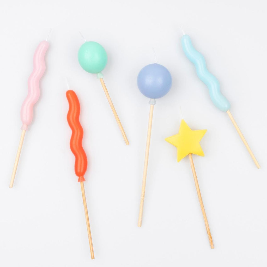 Balloon Birthday Candles x 6 | Meri Meri Birthday Party Birthday Candles Balloon Birthday Candles x 6