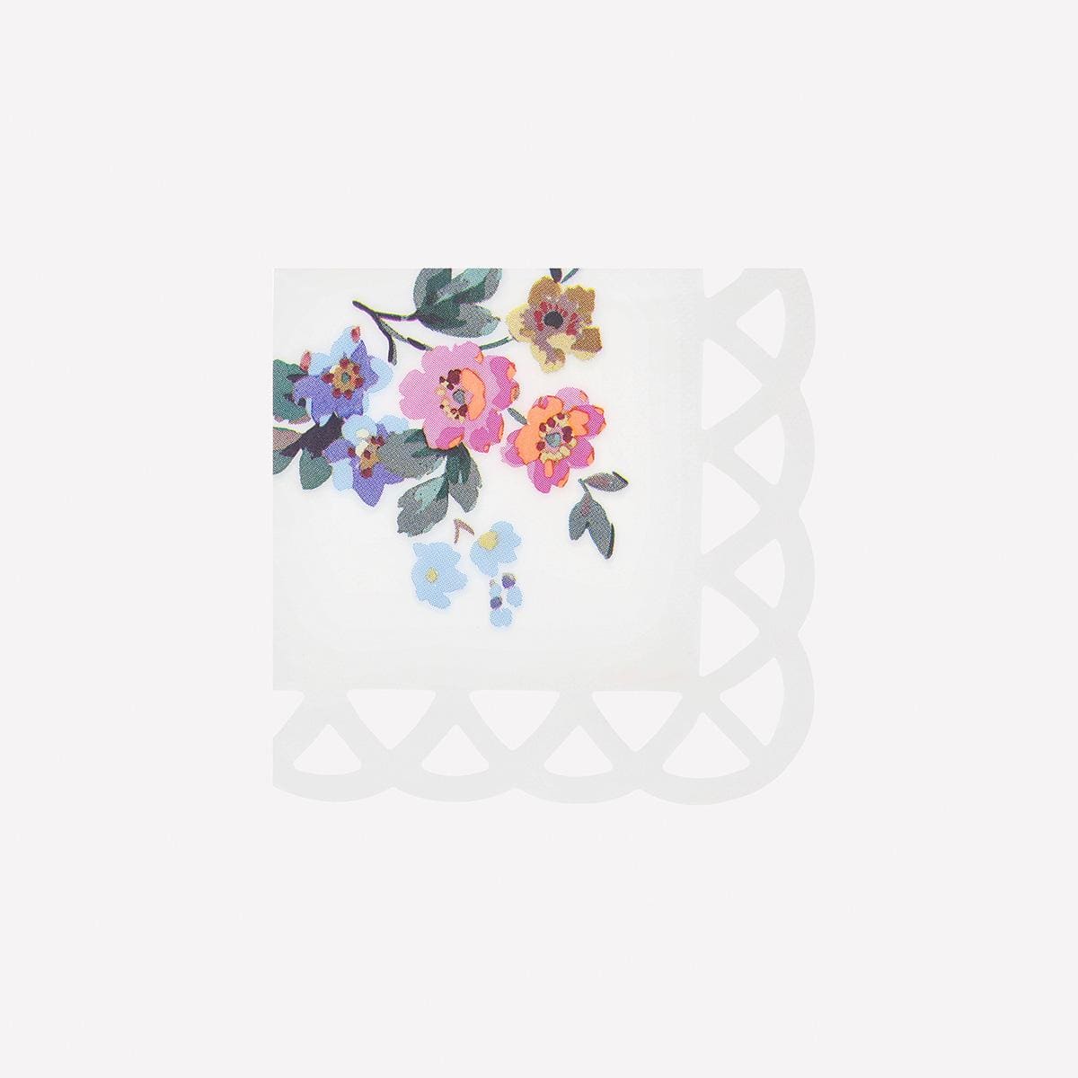 Basketweave Floral Small Napkins x16 | Meri Meri | Little Big Party Napkins Basketweave Floral Small Napkins x16