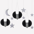 Bat Stars & Moon Decorations x 7 | Meri Meri | Little Big Party Party Decorations Bat, Stars & Moon Hanging Party Decorations x 7