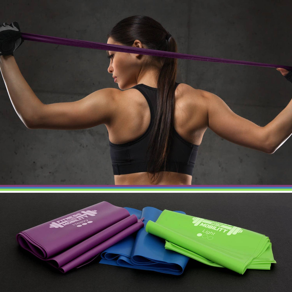 Stretch Resistance Bands 1.5m - Set of 3