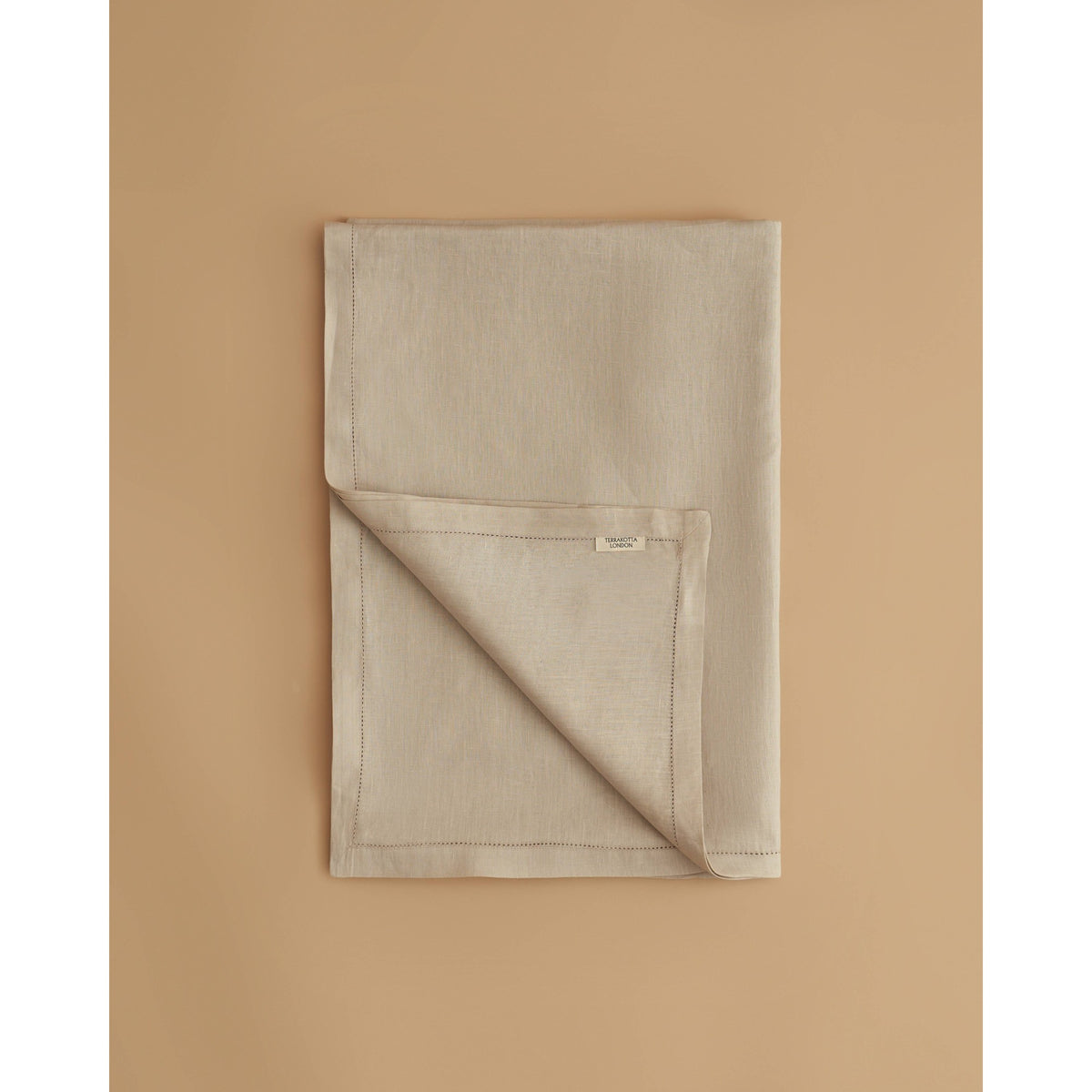Linen Tablecloth with Hemstitch Border