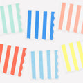 Beach Striped Large Napkins x 16 | Summer Tableware UK Napkins Beach Striped Large Napkins x 16