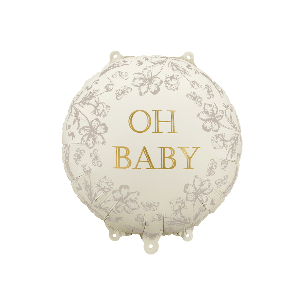Beige & Gold Oh Baby Foil Balloon Balloons Beige & Gold Oh Baby Foil Balloon