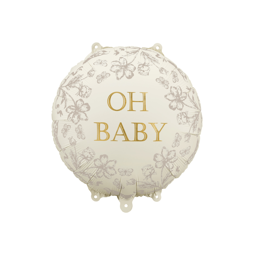 Beige & Gold Oh Baby Foil Balloon Balloons Beige & Gold Oh Baby Foil Balloon