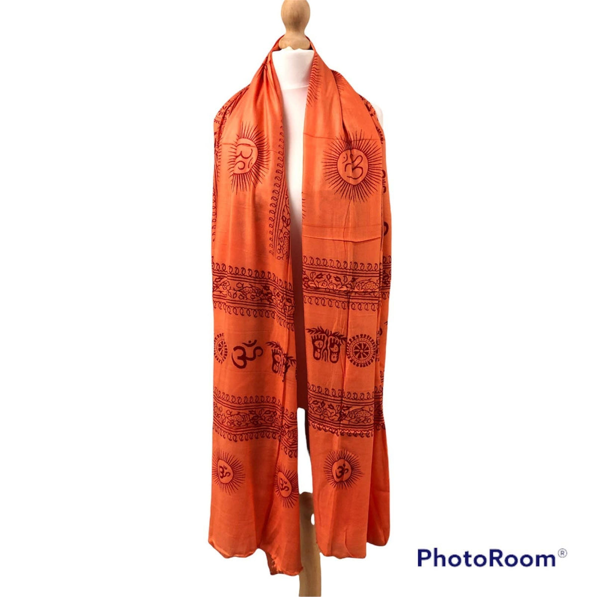 Om Print Cotton Meditation Shawl