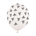 Black Bow Latex Balloons x 6 Balloons Black Bow Latex Balloons x 6