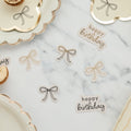 Black & Gold Birthday Bows Table Scatter Confetti Black & Gold Birthday Bows Table Scatter