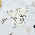 Black & Gold Cocktail Shaped Party Napkins x 16 Paper Napkins Black & Gold Cocktail Shaped Party Napkins x 16