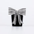 Black & White Stripy Bow Party Cups x 8 | Meri Meri Halloween Table party cups Black & White Stripy Bow Party Cups x 8