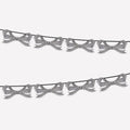 Black & White Stripy Bow Party Garland | Meri Meri Halloween Decorations Bunting Black & White Stripy Bow Party Garland