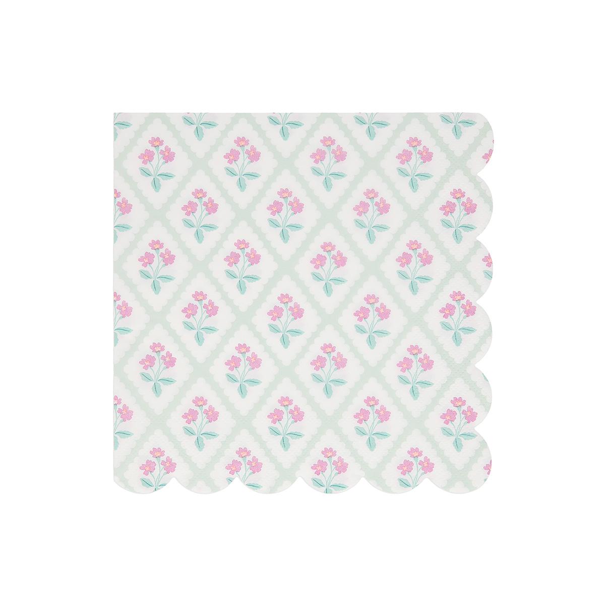 Bloomsbury Floral Large Party Napkins x 16 | Meri Meri party napkins Bloomsbury Floral Large Party Napkins x 16