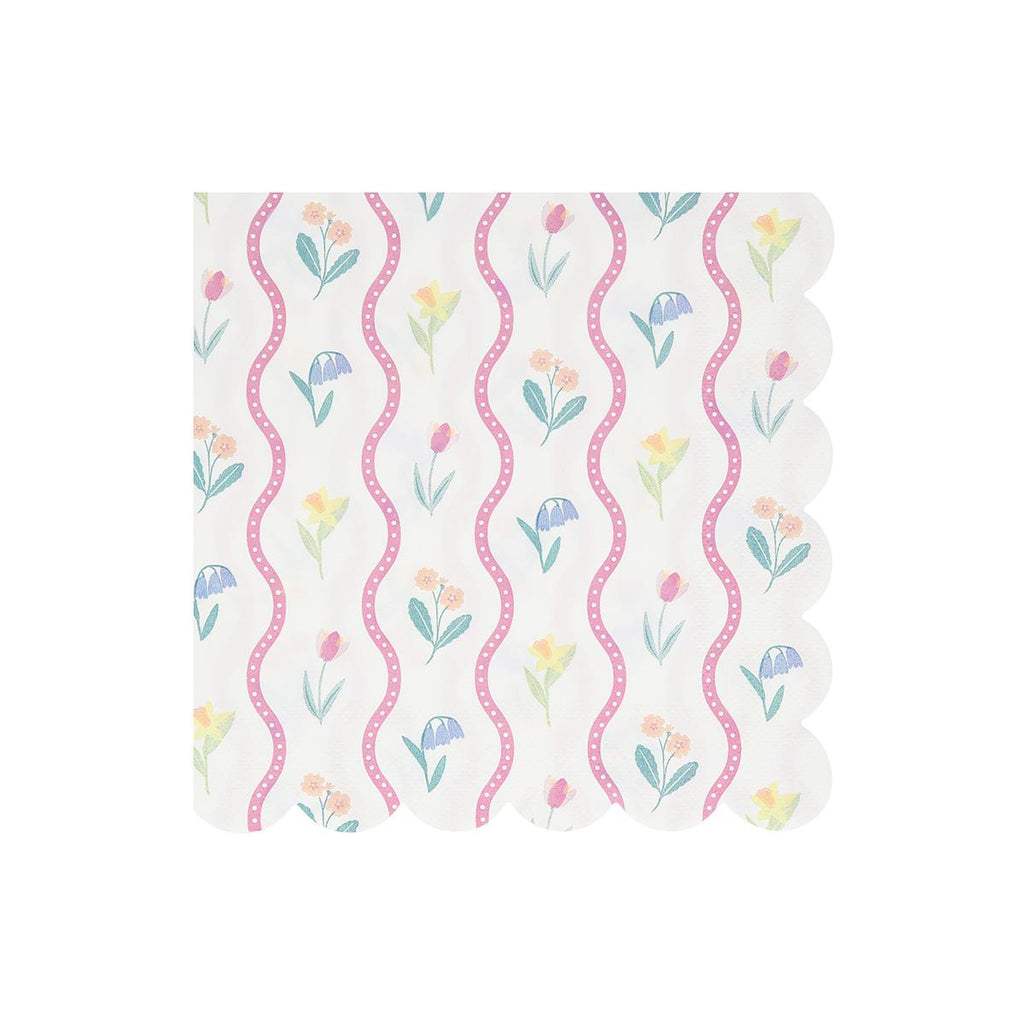 Bloomsbury Floral Large Party Napkins x 16 | Meri Meri party napkins Bloomsbury Floral Large Party Napkins x 16
