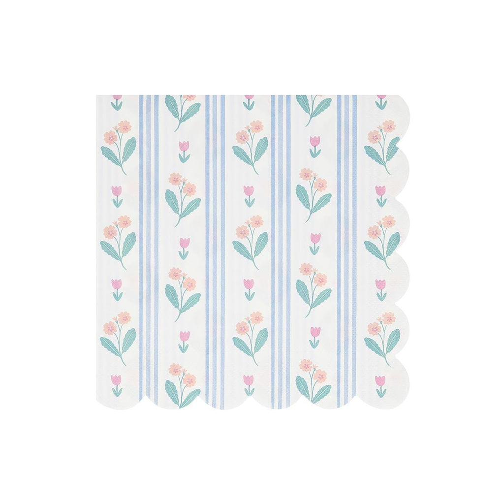 Bloomsbury Floral Large Party Napkins x 16 | Meri Meri party napkins Bloomsbury Floral Large Party Napkins x 16