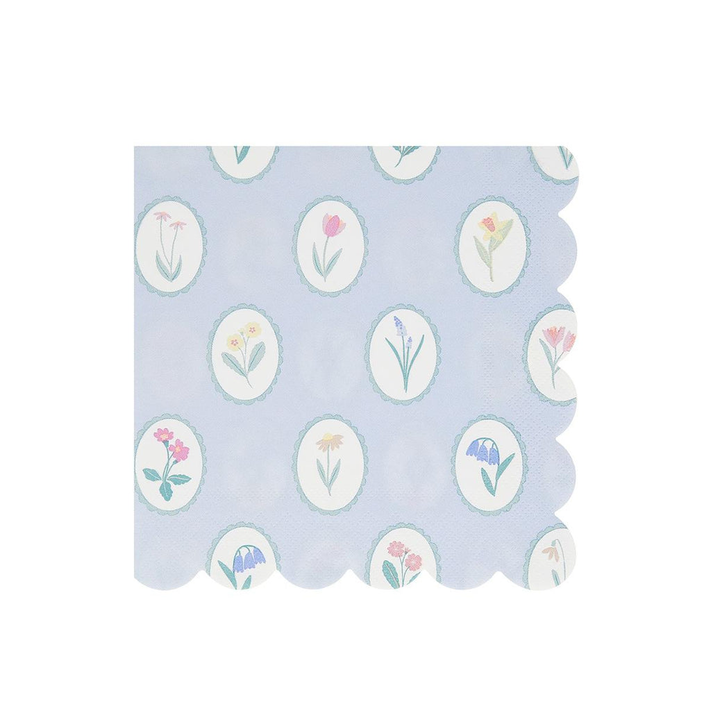 Bloomsbury Floral Large Party Napkins x 16 | Meri Meri party napkins Bloomsbury Floral Large Party Napkins x 16