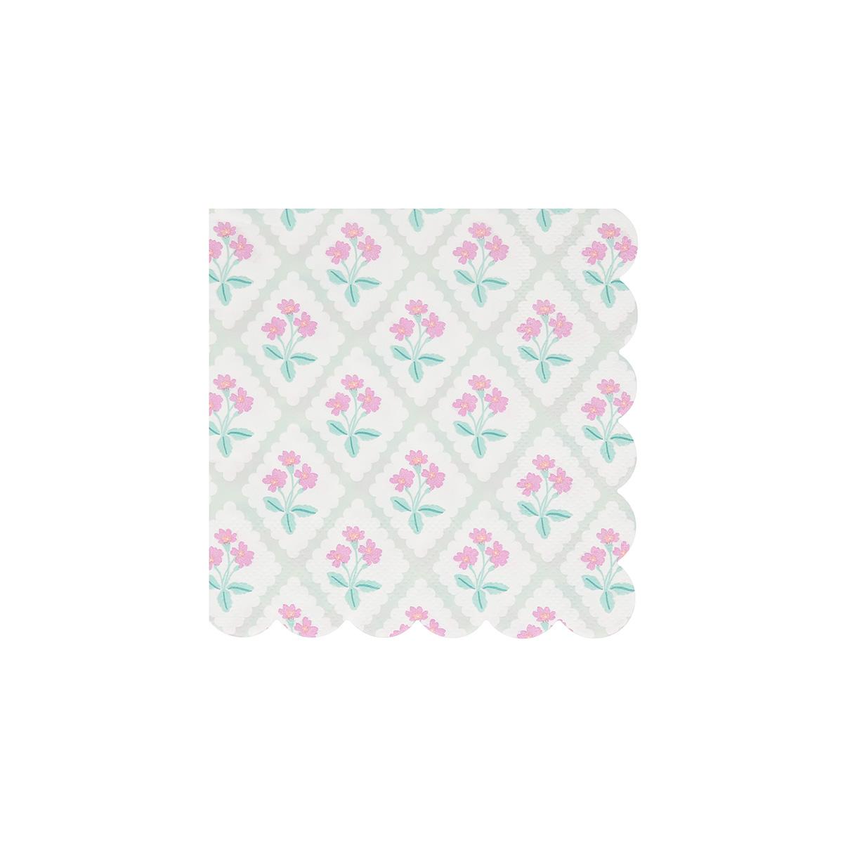 Bloomsbury Floral Small Party Napkins x 16 | Meri Meri party napkins Bloomsbury Floral Small Party Napkins x 16