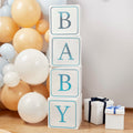 Blue BABY Baby Shower Blocks Party Decorations Blue BABY Baby Shower Blocks