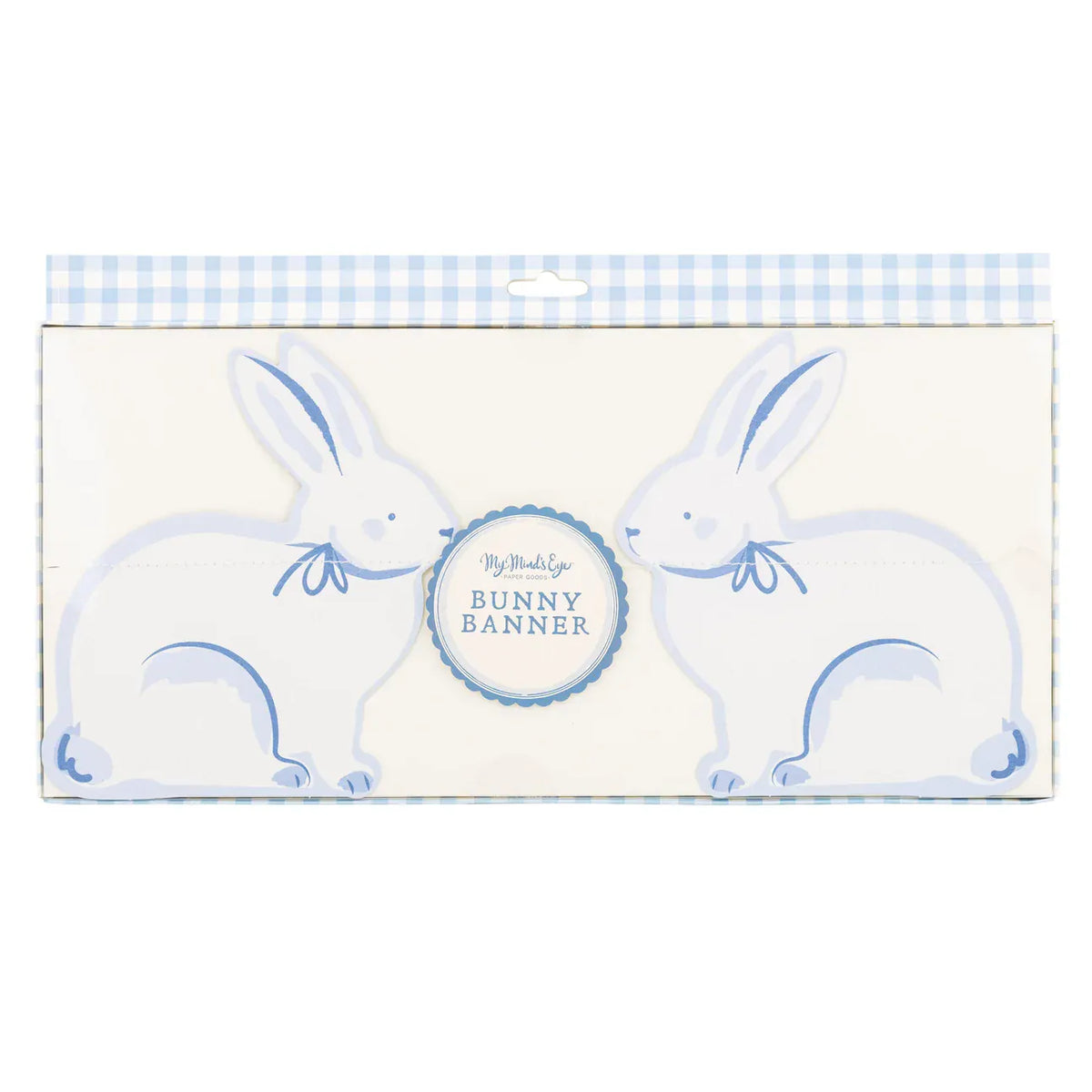 Blue Bunny Banner - Easter Decorations Bunting Blue Bunny Banner