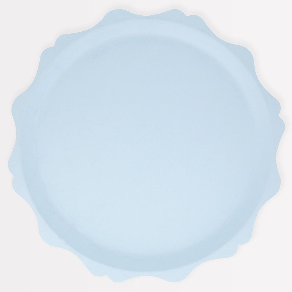 Blue Decorative Edge Compostable Dinner Party Plates x 8 | Meri Meri party plates Blue Decorative Edge Compostable Dinner Party Plates x 8