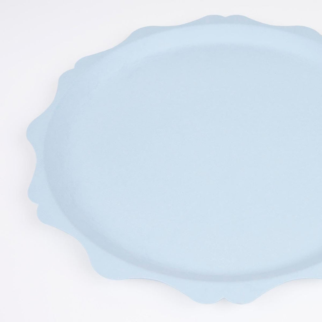 Blue Decorative Edge Compostable Dinner Party Plates x 8 | Meri Meri party plates Blue Decorative Edge Compostable Dinner Party Plates x 8