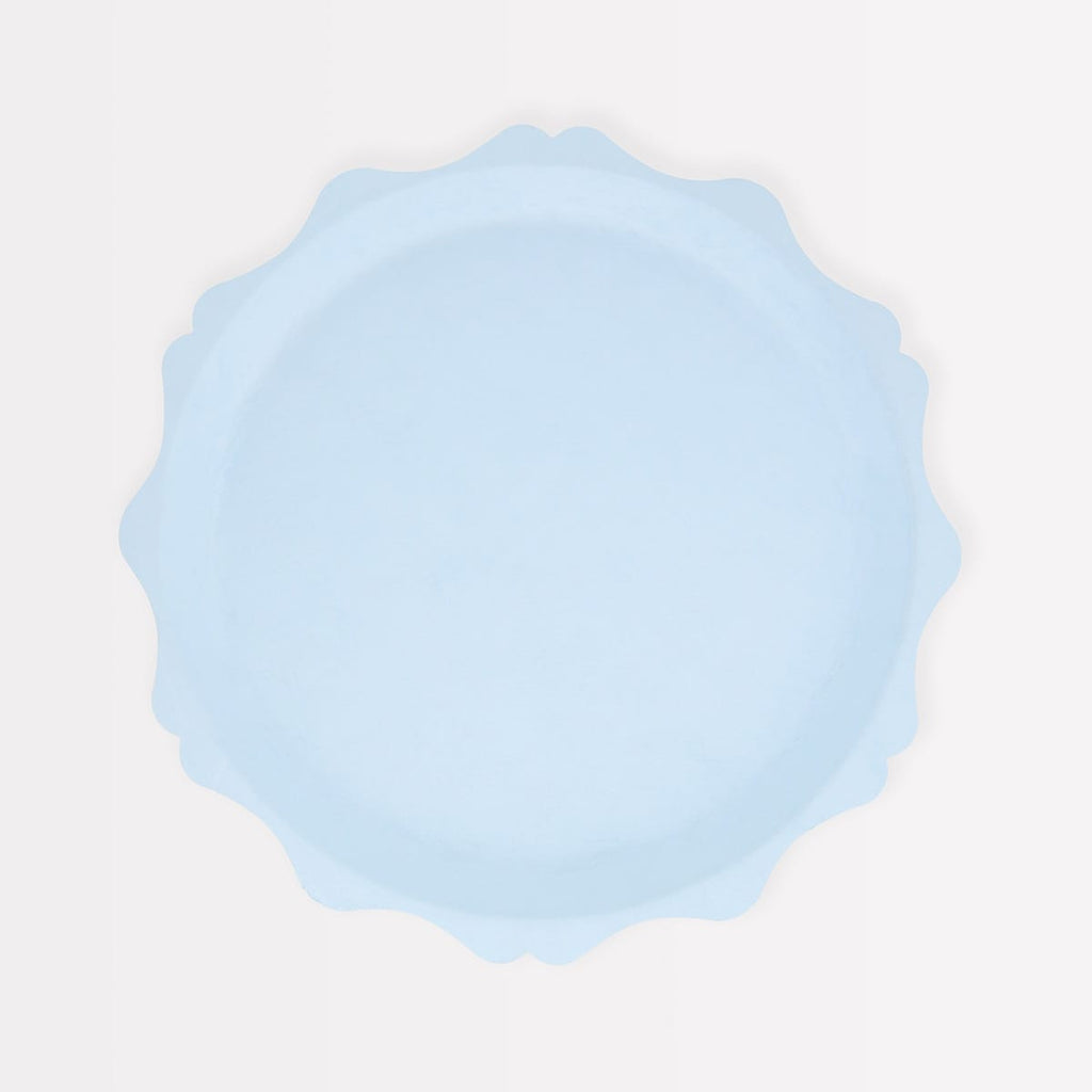 Blue Decorative Edge Compostable Side Party Plates x 8 | Meri Meri party plates Blue Decorative Edge Compostable Side Party Plates x 8