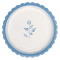 Blue Flower Small Party Plates x 8 Disposable Plates Blue Flower Small Party Plates x 8