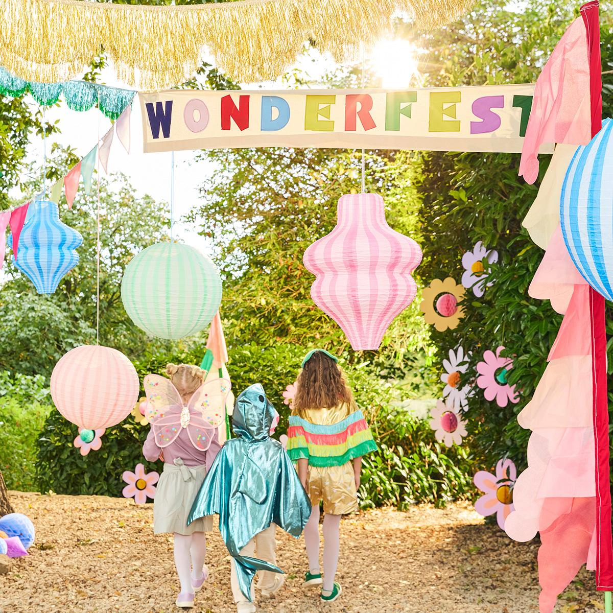 Blue Party Lanterns x 3 | Meri Meri | Little Big Party Party Decorations Blue Party Lanterns x 3
