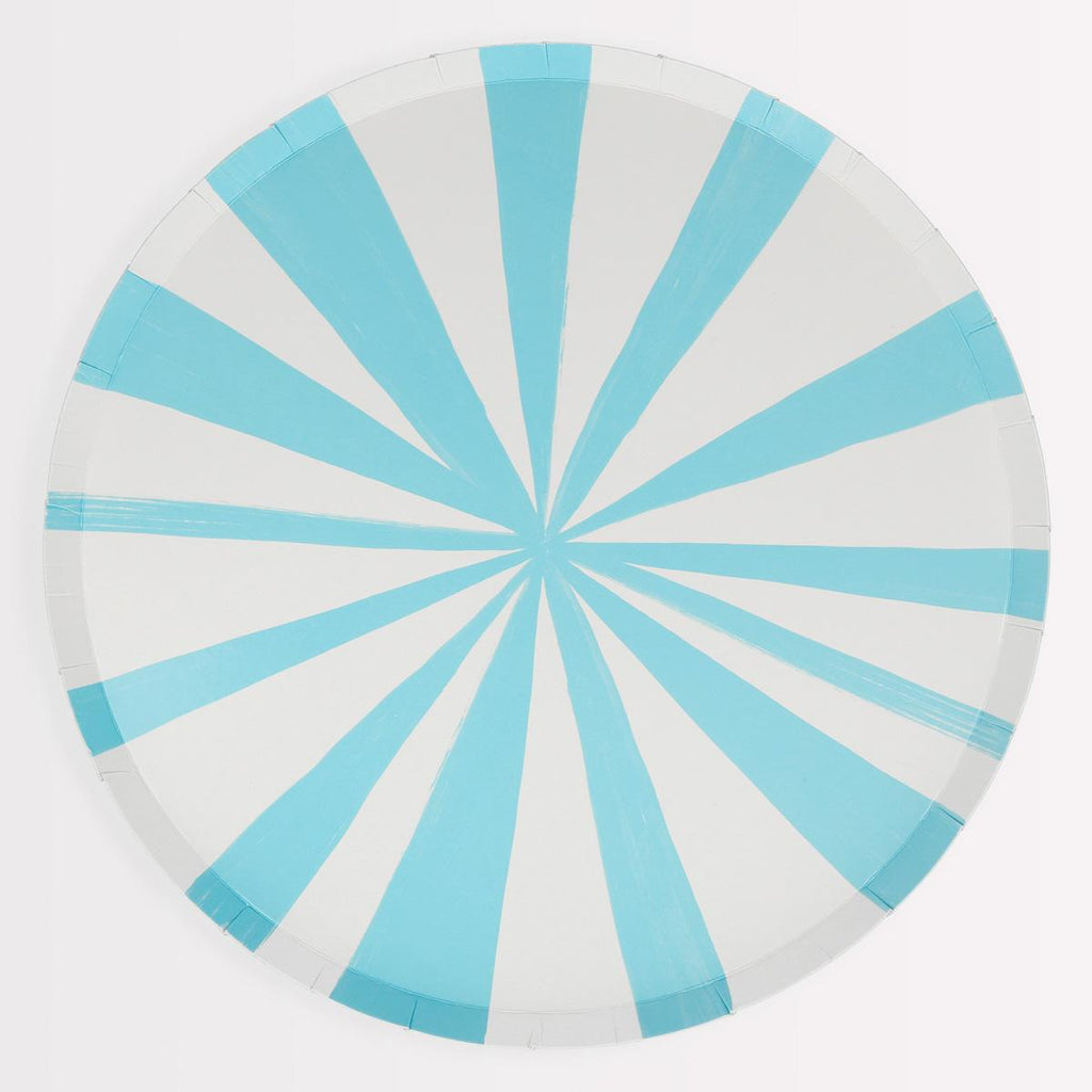 Blue Stripe Dinner Party Plates x 8 | Meri Meri party plates Blue Stripe Dinner Party Plates x 8