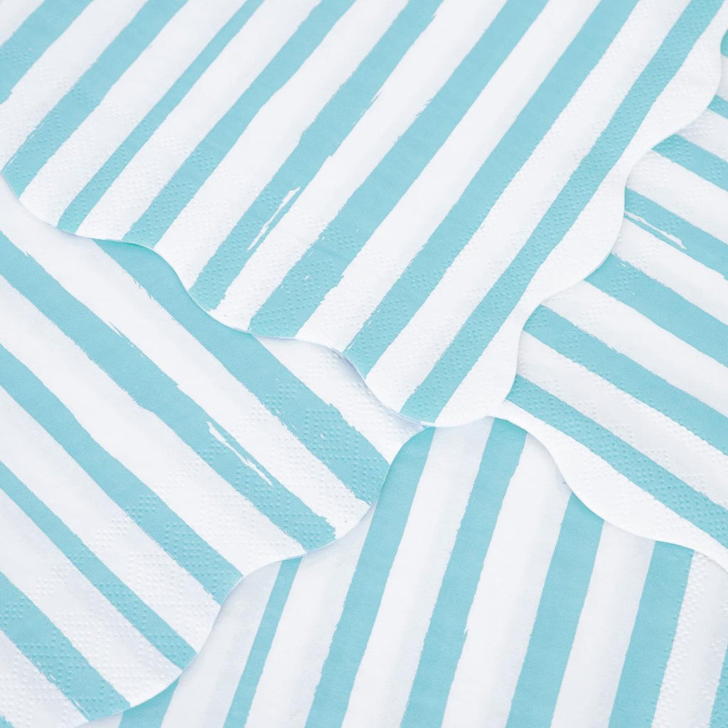 Blue Stripe Large Party Napkins x 16 | Meri Meri party napkins Blue Stripe Large Party Napkins x 16