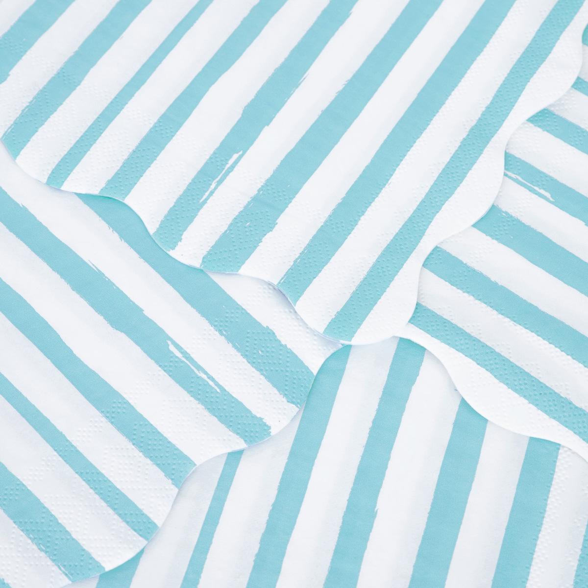 Blue Stripe Large Party Napkins x 16 | Meri Meri party napkins Blue Stripe Large Party Napkins x 16