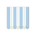 Bonjour Fete - Blue & Mint Regency Stripe Large Napkins x 20 Paper Napkins Blue & Mint Regency Stripe Large Napkins x 20