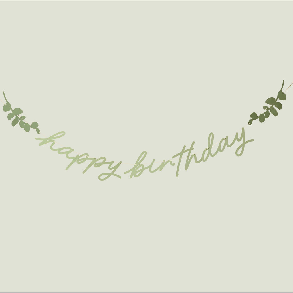 Botanical 'Happy Birthday' Party Banner Bunting Botanical 'Happy Birthday' Party Banner