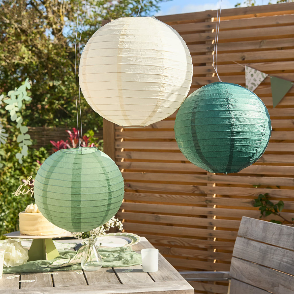 Botanical Party Paper Lantern Hanging Decorations - Pack of 3 Hanging Decoration Botanical Party Paper Lantern Hanging Decorations - Pack of 3