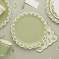 Botanical Party Sage Green Party Plates x 8 Disposable Plates Botanical Party Sage Green Party Plates x 8