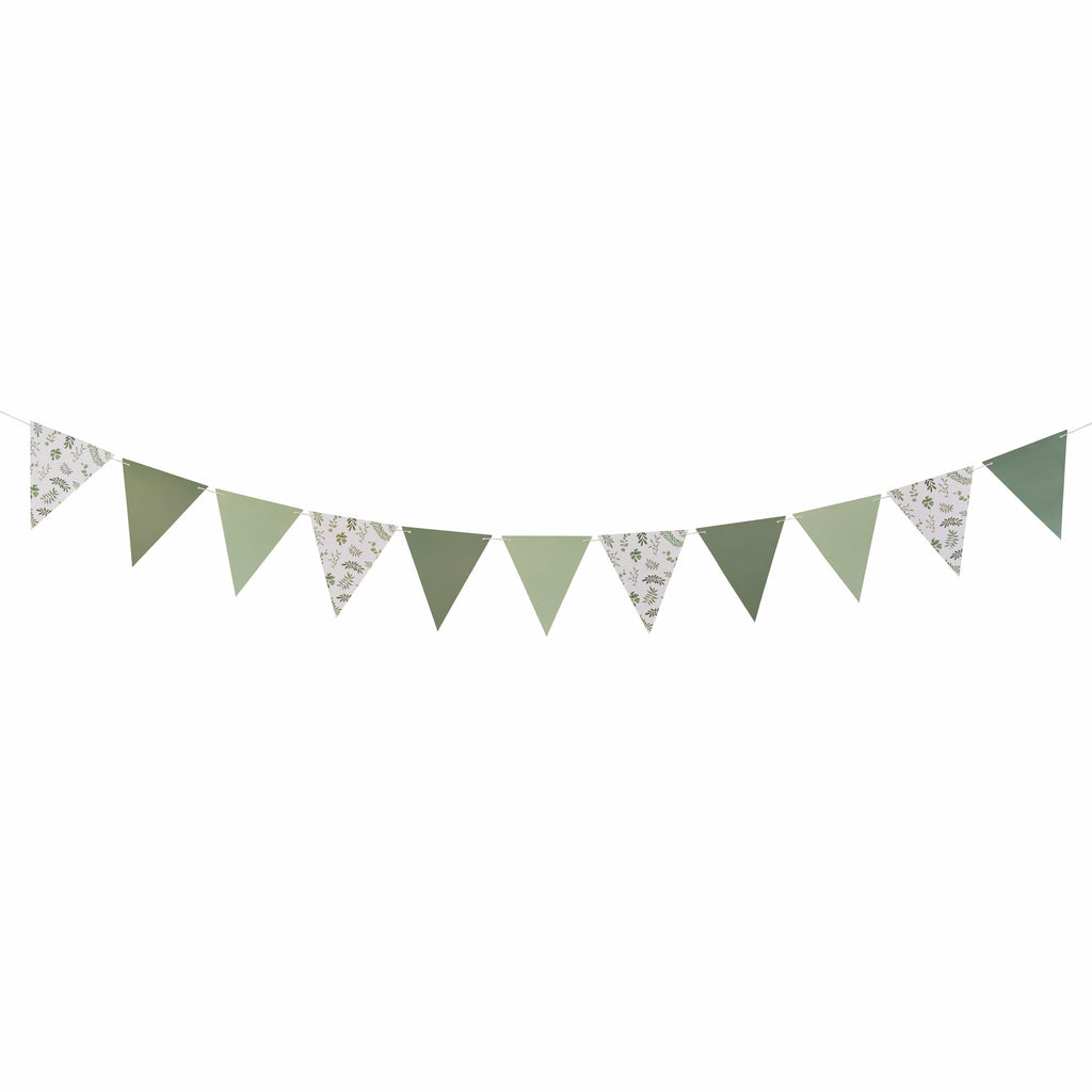 Botanical Sage Green Bunting - 2.5m Bunting Botanical Sage Green Bunting - 2.5m