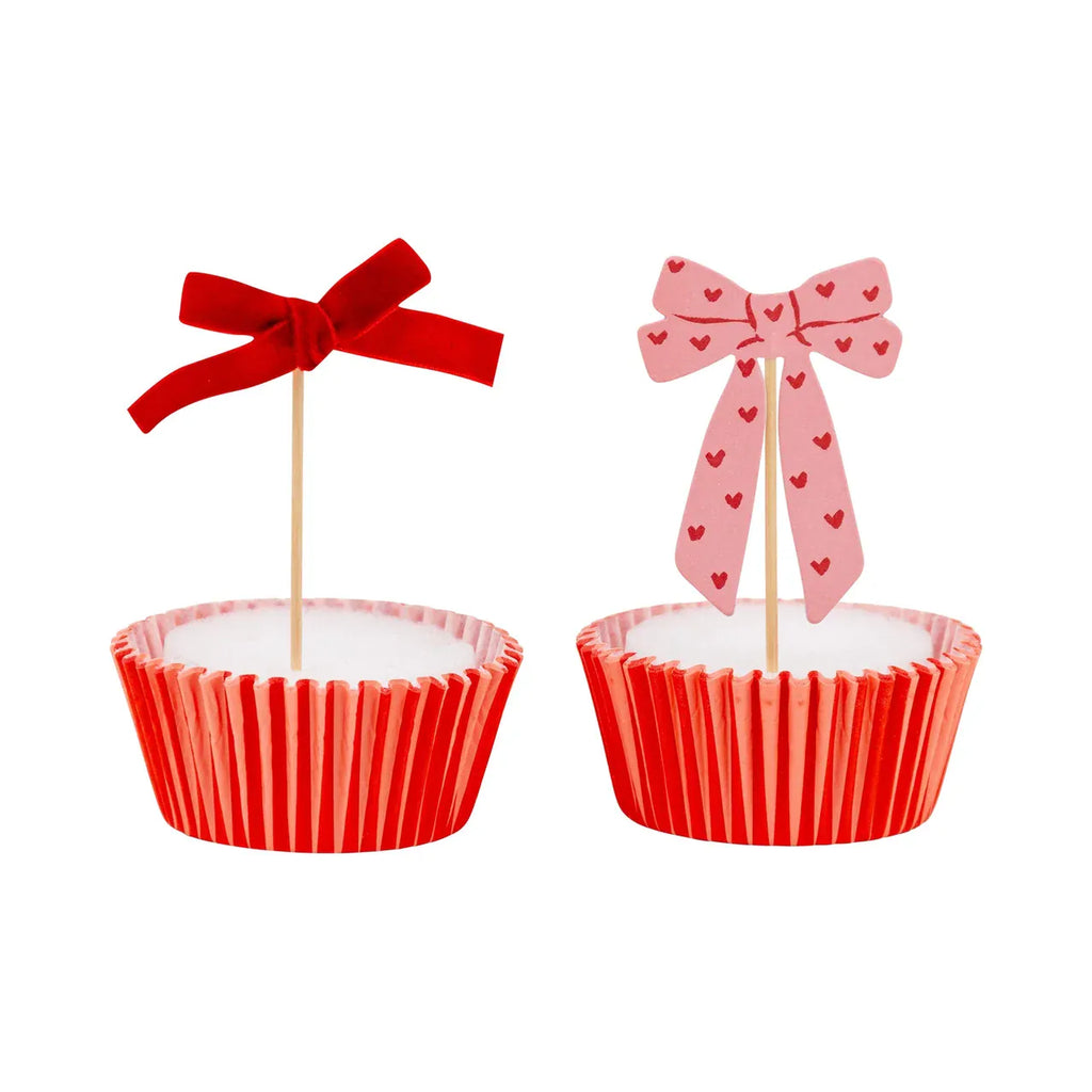 Bow Cupcake and Topper Kit x 24 Cupcake Toppers Bow Cupcake and Topper Kit x 24