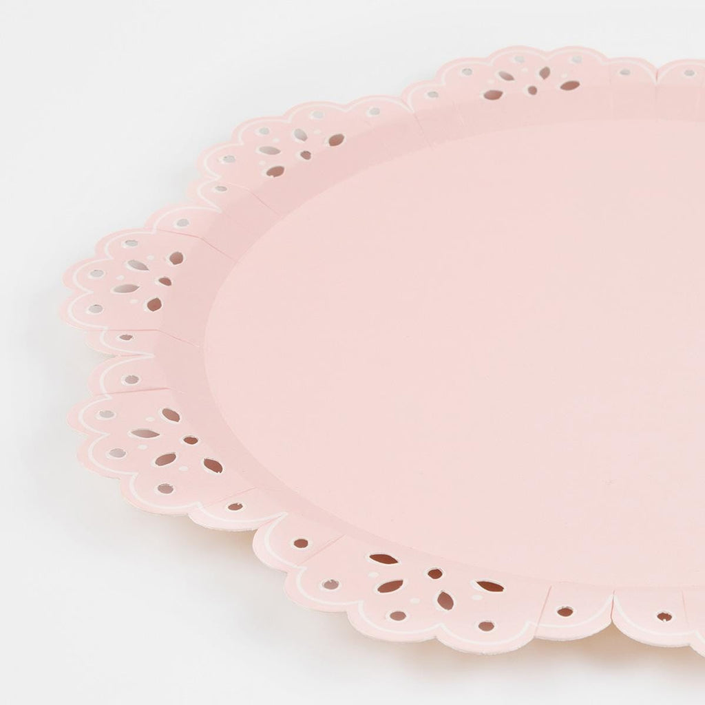 Broderie Anglaise Lace Dinner Party Plates x 8 | Meri Meri party plates Broderie Anglaise Lace Dinner Party Plates x 8