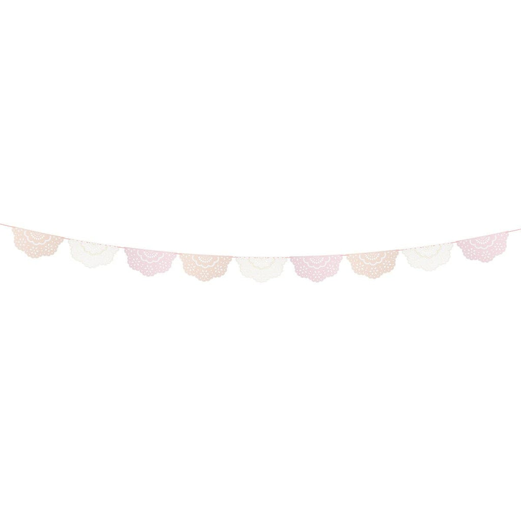 Broderie Anglaise Lace Multi Pennant Party Garland Bunting Broderie Anglaise Lace Multi Pennant Party Garland