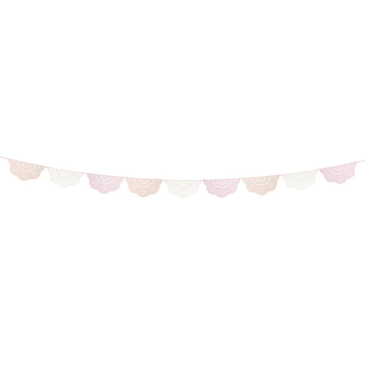 Broderie Anglaise Lace Multi Pennant Party Garland Bunting Broderie Anglaise Lace Multi Pennant Party Garland