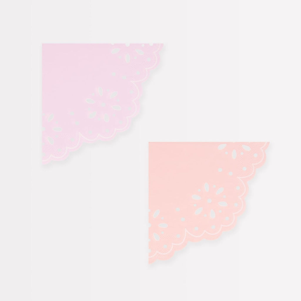 Broderie Anglaise Lace Small Party Napkins x 16 | Meri Meri party napkins Broderie Anglaise Lace Small Party Napkins x 16