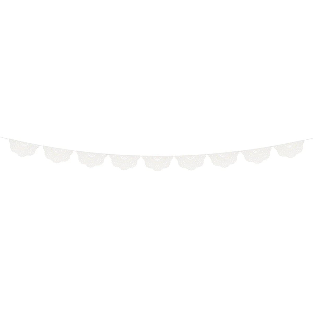 Broderie Anglaise Lace White Pennant Party Garland Bunting Broderie Anglaise Lace White Pennant Party Garland
