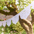 Broderie Anglaise Lace White Pennant Party Garland Bunting Broderie Anglaise Lace White Pennant Party Garland