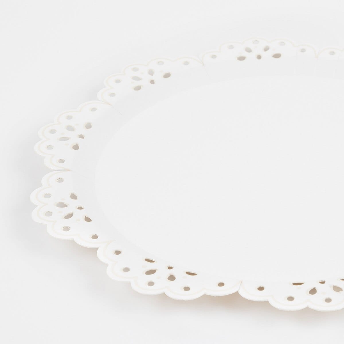 Broderie Anglaise Lace White Side Party Plates x 8 | Meri Meri party plates Broderie Anglaise Lace White Side Party Plates x 8