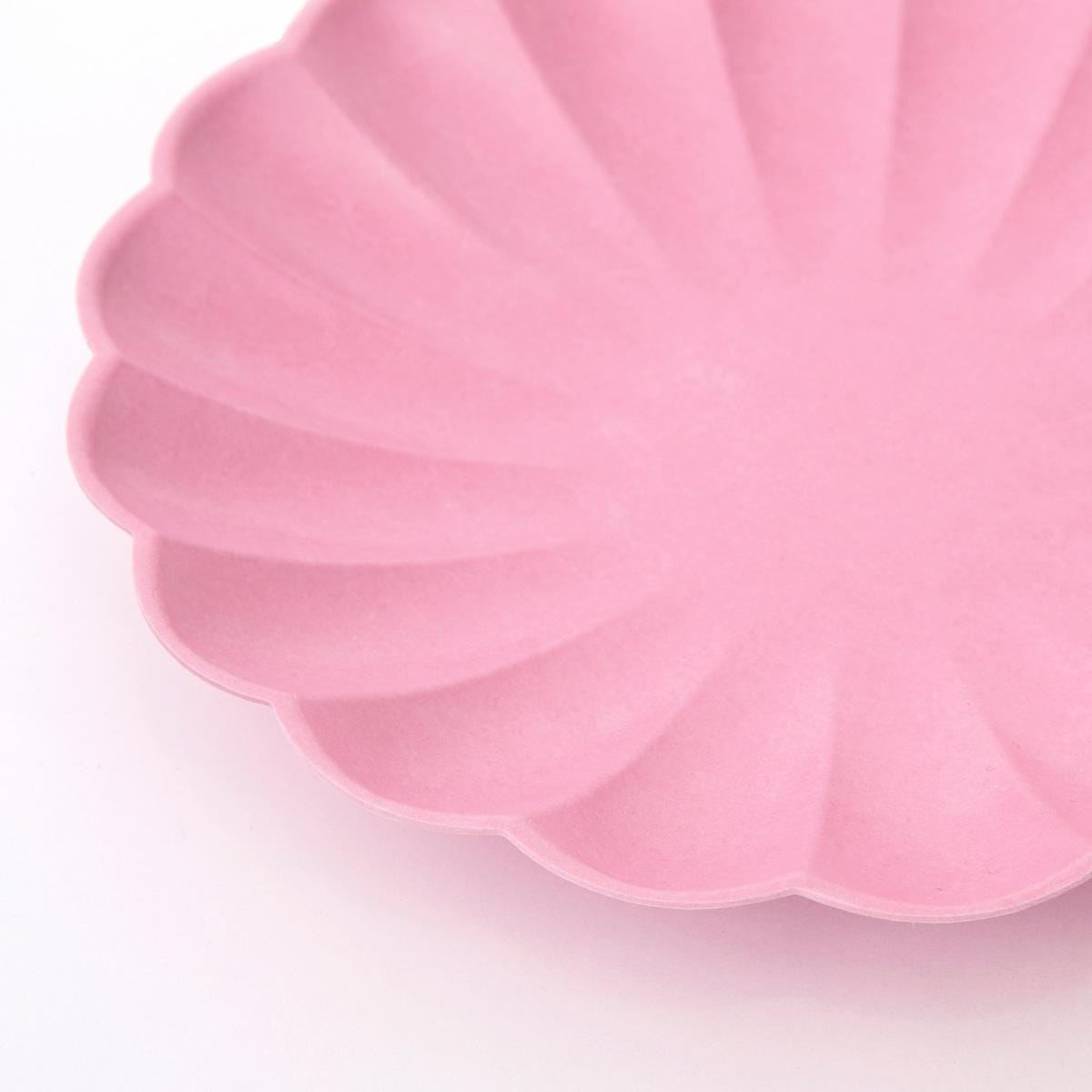 Bubblegum Pink Compostable Small Party Plates x 8 | Meri Meri party plates Bubblegum Pink Compostable Small Party Plates x 8