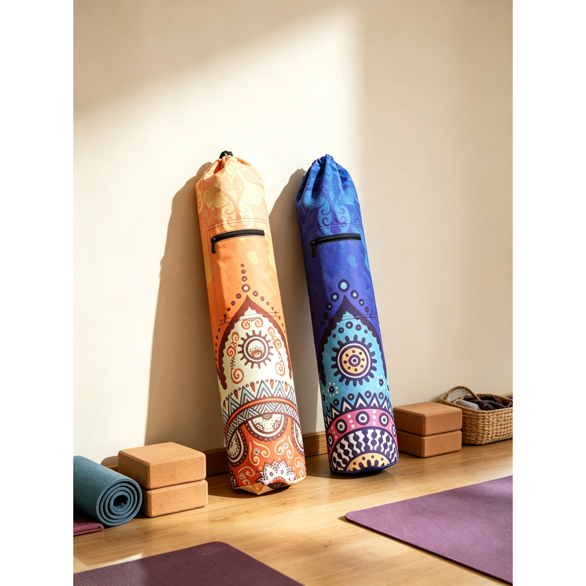 Waterproof Mandala Print Yoga Mat Bag